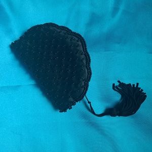 2/$20 Beaded Gothic Victorian Vintage Scalloped Cute Goth Change Purse Tassel